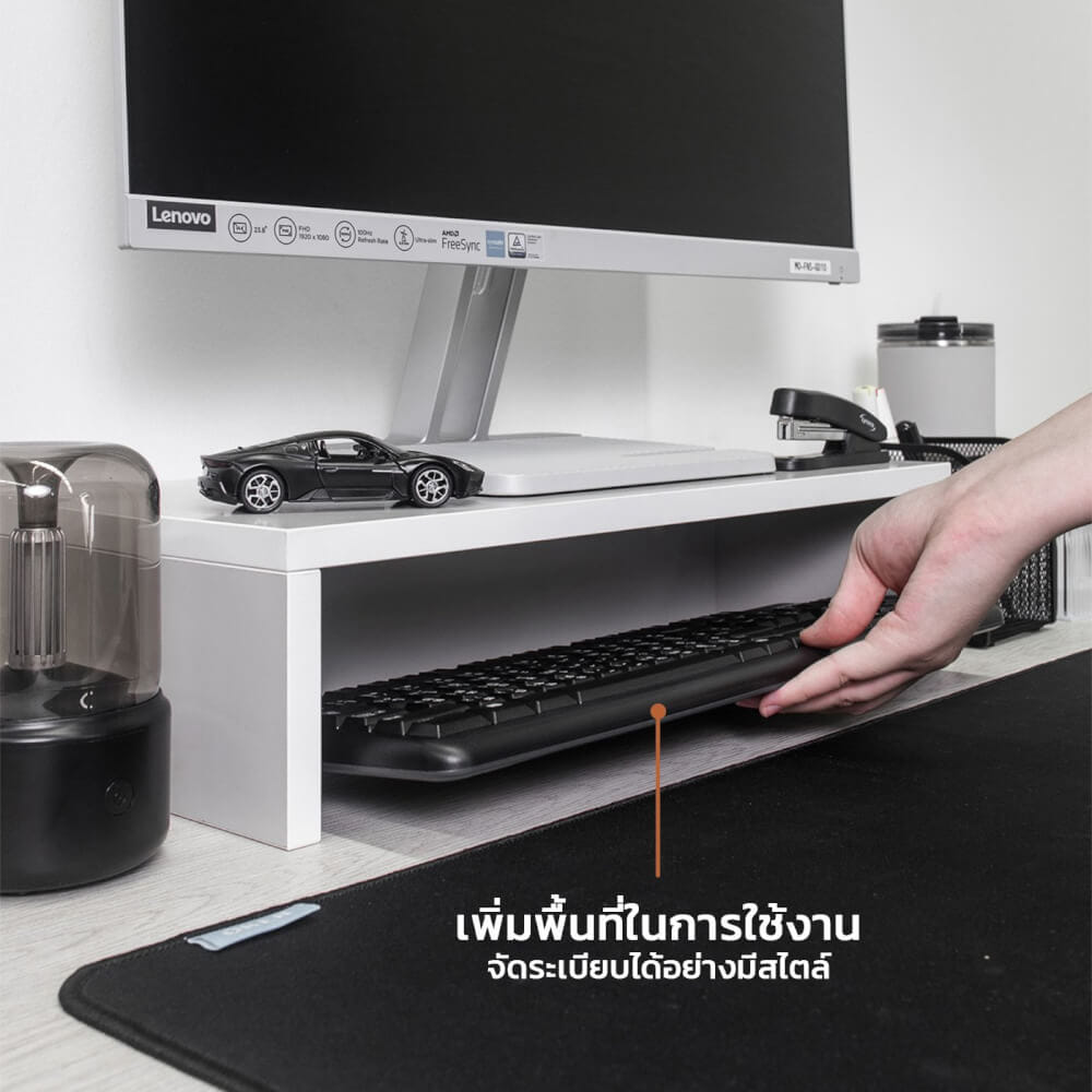 ชั้นวางจอคอม FURNIX รุ่น LINEA ไซส์ S ขนาด 50*25*12 CM สีไลท์โอ๊ค