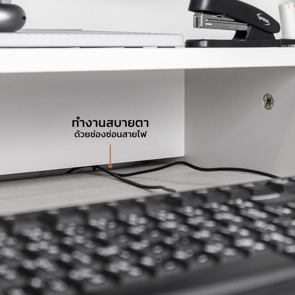 ชั้นวางจอคอม FURNIX รุ่น LINEA ไซส์ M ขนาด 100*30*12 CM สีวอลนัท_4