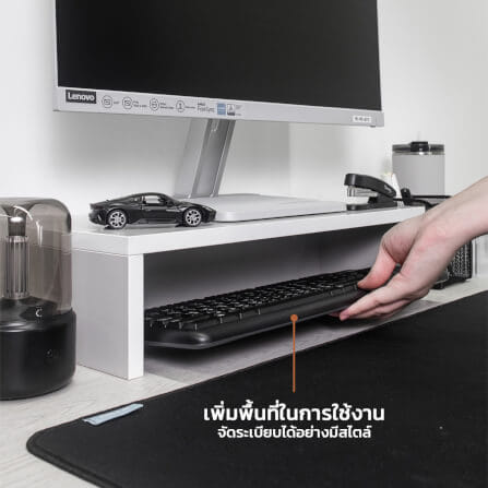 ชั้นวางจอคอม FURNIX รุ่น LINEA ไซส์ S ขนาด 50*25*12 CM สีไลท์โอ๊ค_2