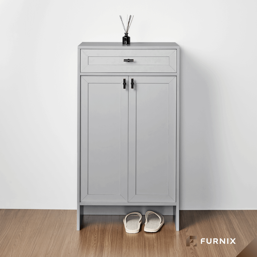 ตู้รองเท้า FURNIX รุ่น SERENE ขนาด 60*40*110 CM สีเทา_1