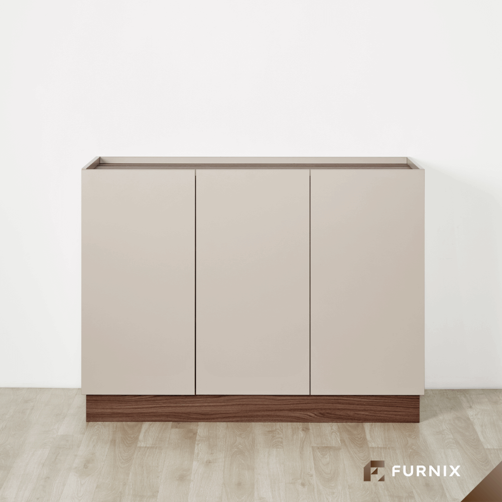 ตู้เก็บของ FURNIX รุ่น VELOCE ขนาด 120*45*90 CM สีเบจและไม้เข้ม_1