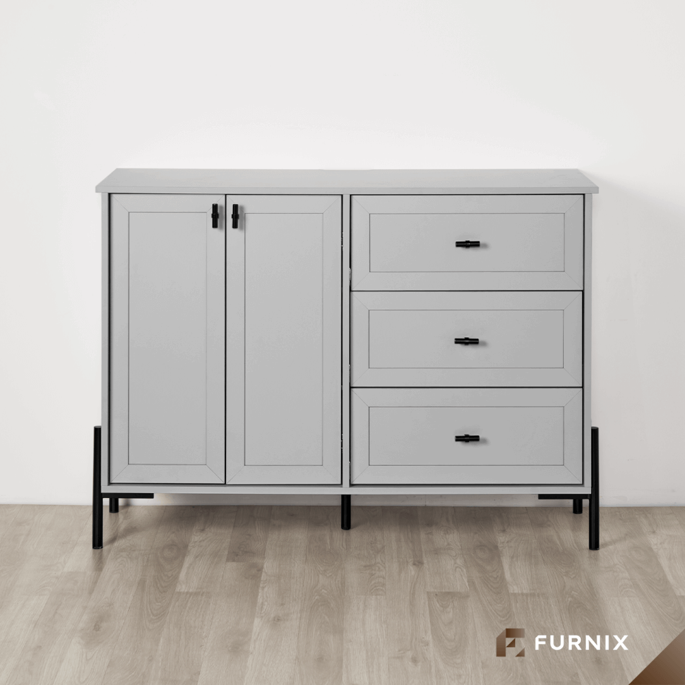 ตู้เก็บของ FURNIX รุ่น SERENE ขนาด 123*45*90 CM สีเทา_1
