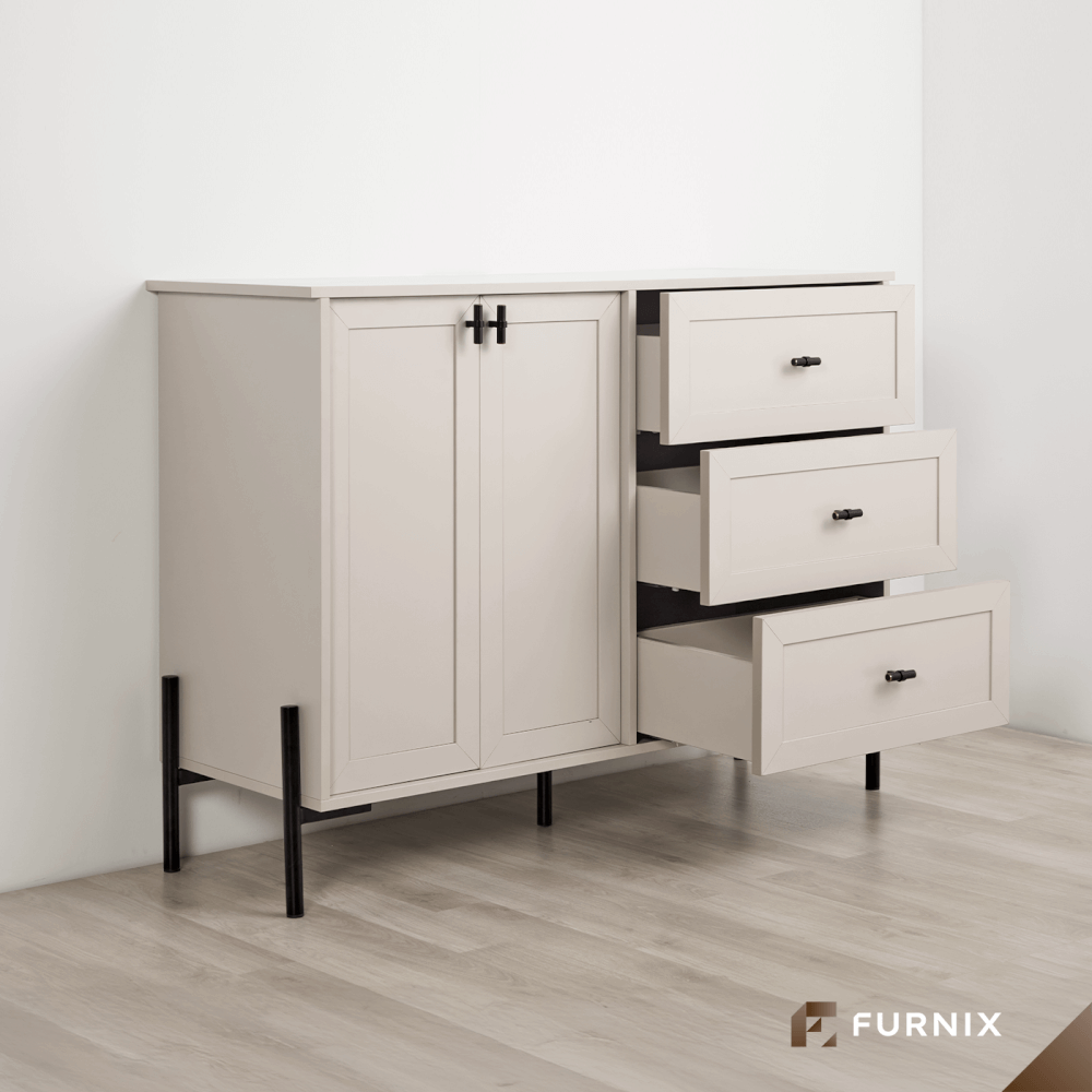 ตู้เก็บของ FURNIX รุ่น SERENE ขนาด 123*45*90 CM สีเบจ_1