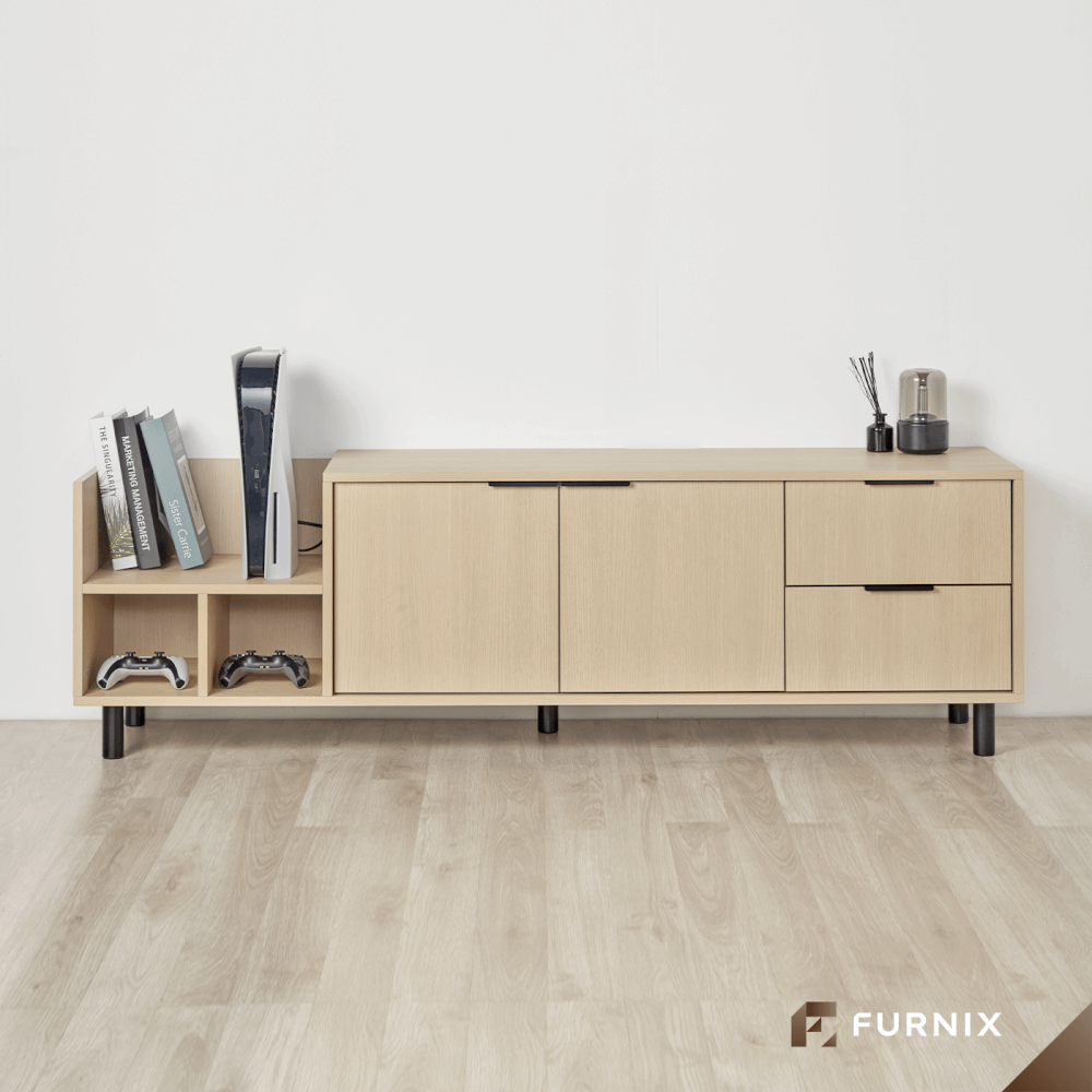 ตู้วางทีวี FURNIX รุ่น HINOKI ขนาด 163*40*50 CM สี LIGHT HINOKI_1