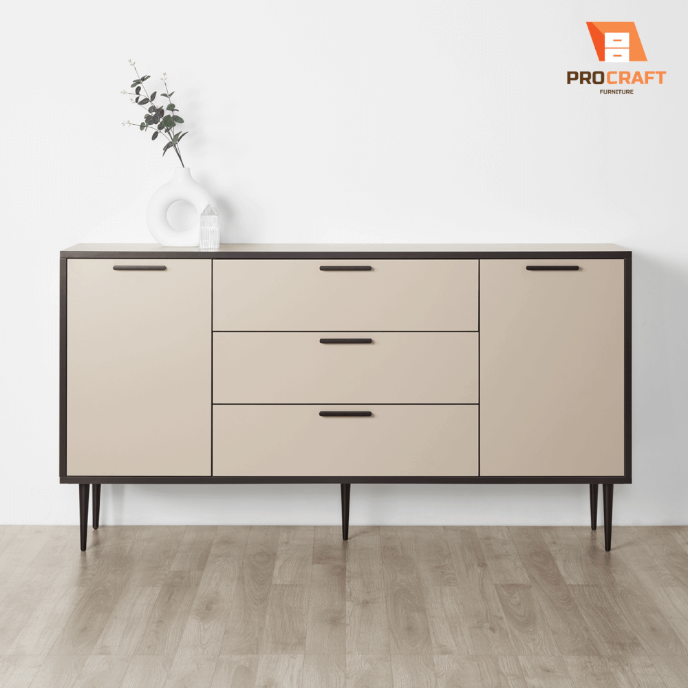 ตู้เก็บของ PROCRAFT รุ่น MONOLIT โมเดล CO3 ขนาด 160*40*85 CM สีเบจและดำ