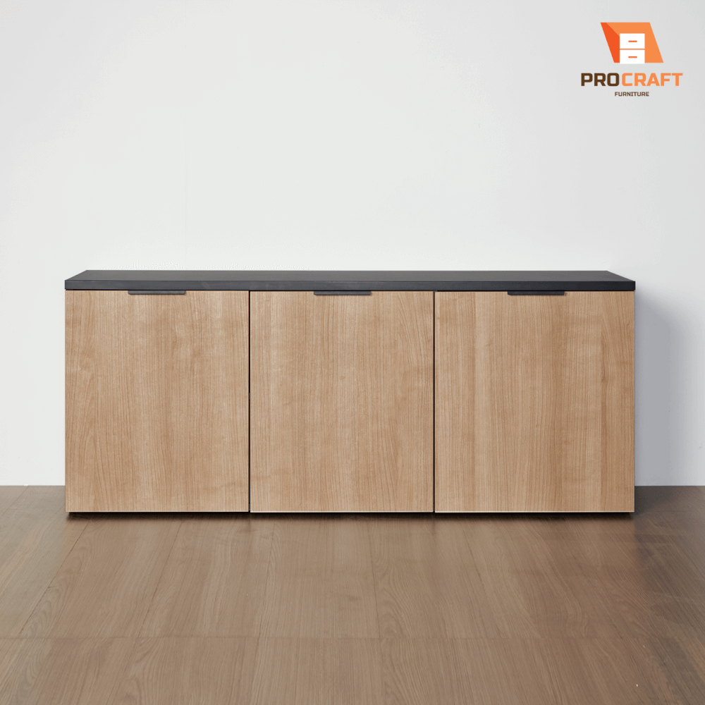 ตู้เก็บของ PROCRAFT รุ่น MASON โมเดล CO6 ขนาด 120*40*50 CM สีดำและลายไม้
