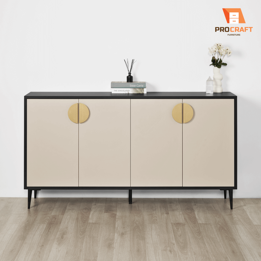 ตู้เก็บของ PROCRAFT รุ่น MONOLIT โมเดล C11 ขนาด 160*40*85 CM สีเบจและดำ