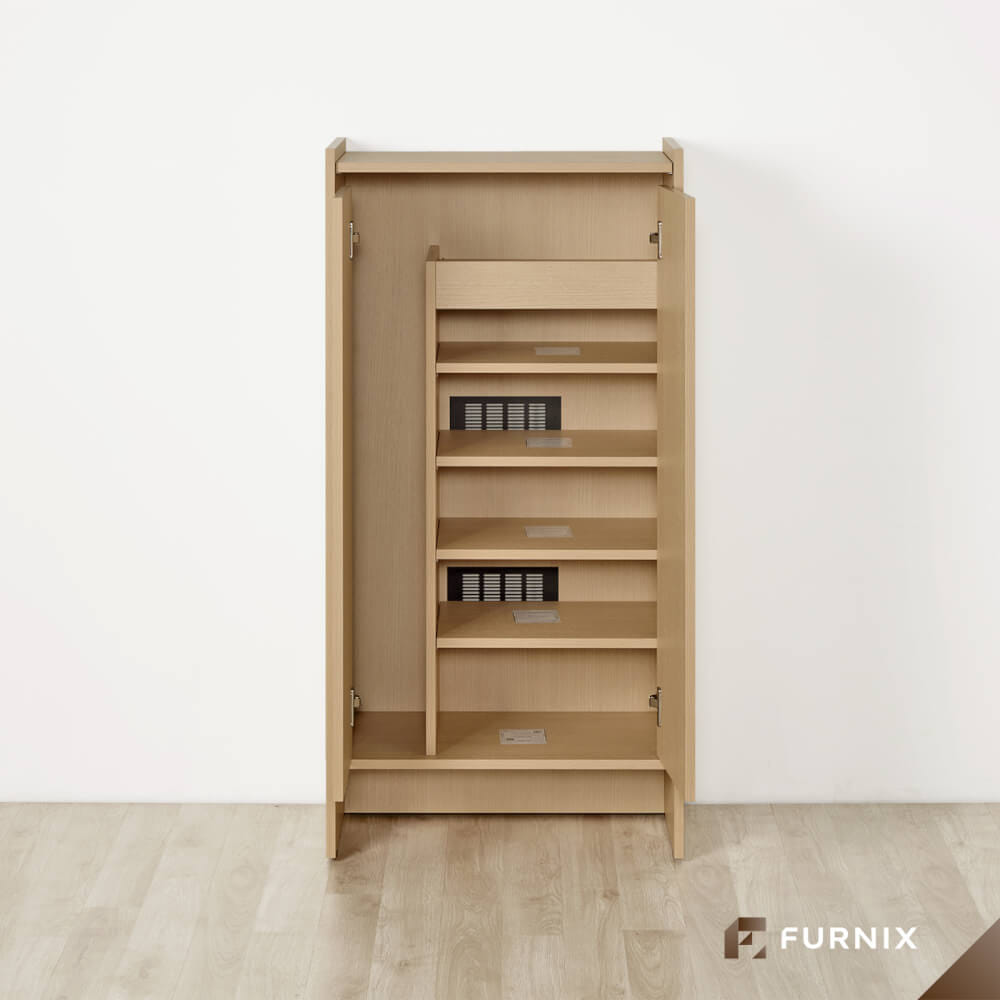 ตู้รองเท้า FURNIX รุ่น HINOKI ขนาด 60*35*120 CM สี LIGHT HINOKI_2