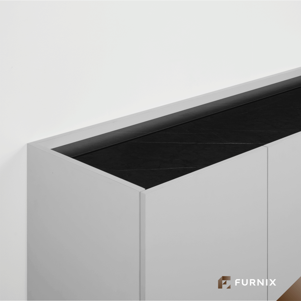 ตู้เก็บของ FURNIX รุ่น VELOCE ขนาด 120*45*90 CM สีเทาและดำลายหิน_2