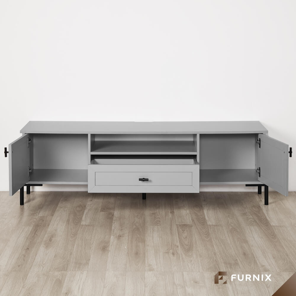 ตู้วางทีวี FURNIX รุ่น SERENE ขนาด 163*40*50 CM สีเทา_2