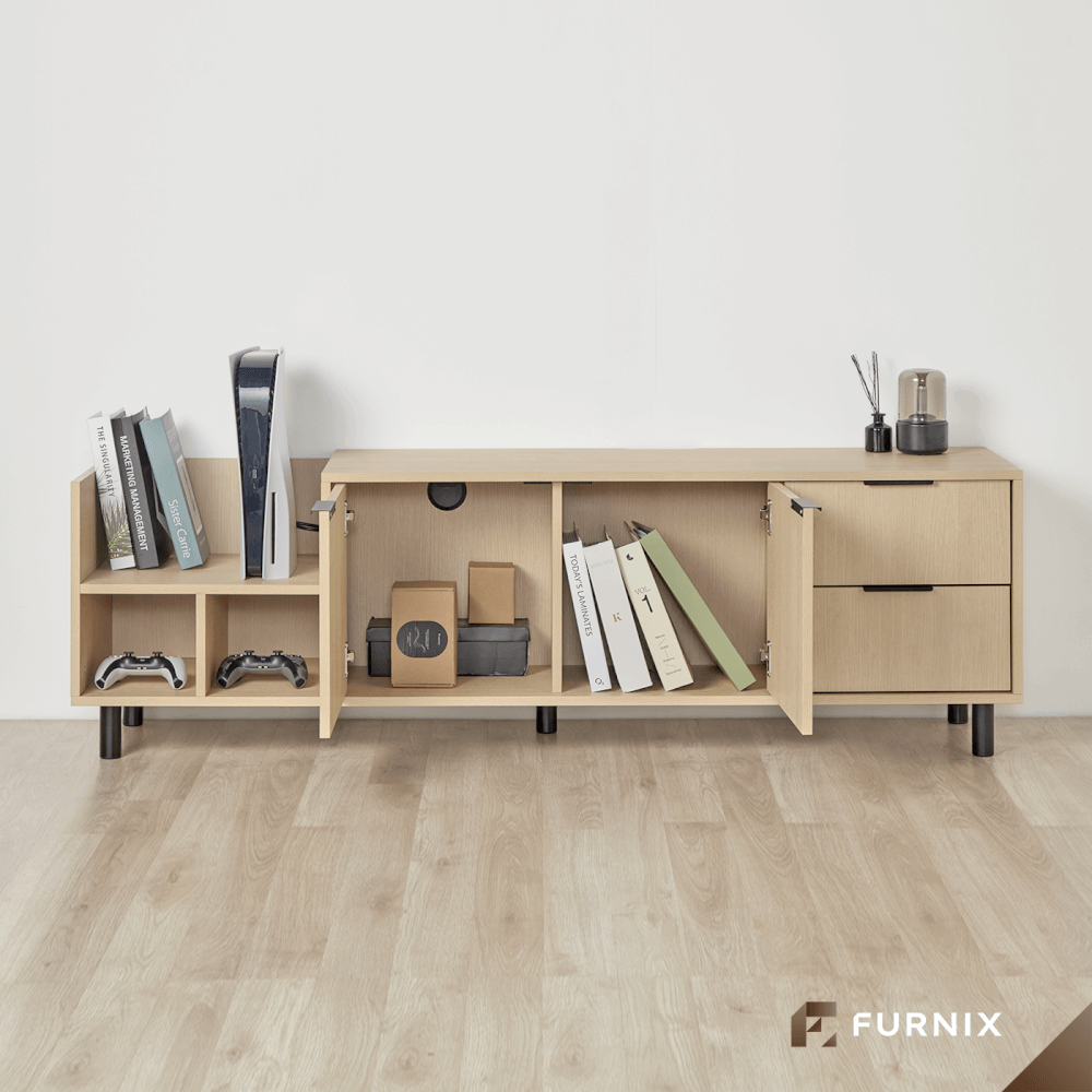 ตู้วางทีวี FURNIX รุ่น HINOKI ขนาด 163*40*50 CM สี LIGHT HINOKI_2
