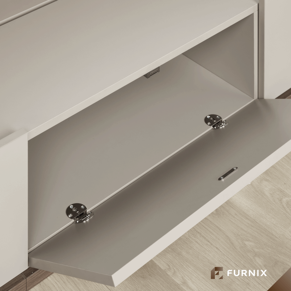 ตู้วางทีวี FURNIX รุ่น VELOCE ขนาด 300*52*60 CM สีเบจและไม้เข้ม