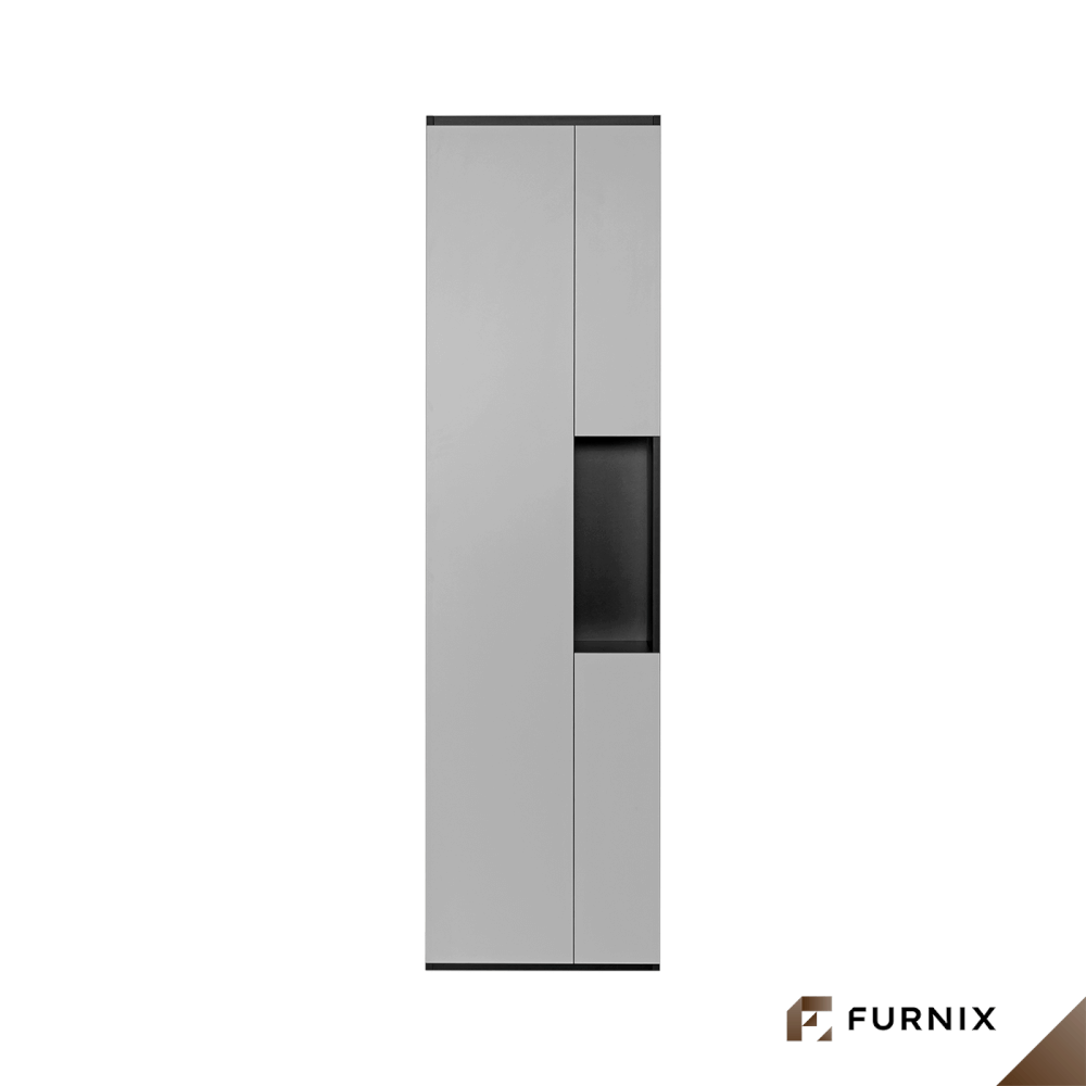 ตู้สูง FURNIX รุ่น VELOCE โมเดล A ขนาด 60*40*220 CM สีเทาและดำ