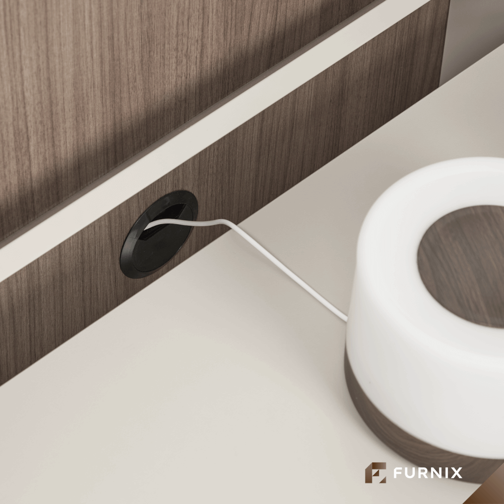 ตู้วางทีวี FURNIX รุ่น VELOCE ขนาด 300*52*60 CM สีเบจและไม้เข้ม
