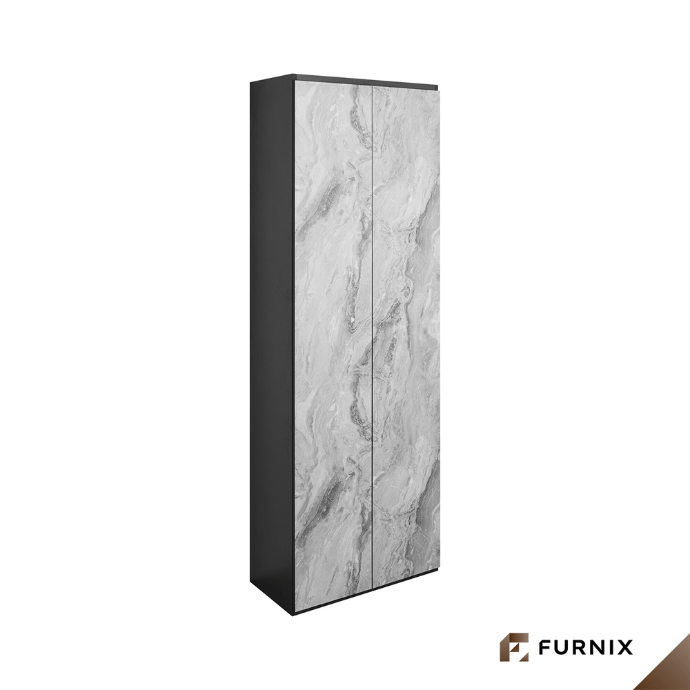 ตู้สูง FURNIX รุ่น VELOCE โมเดล C ขนาด 75*40*220 CM สีหินอ่อนและกราไฟต์