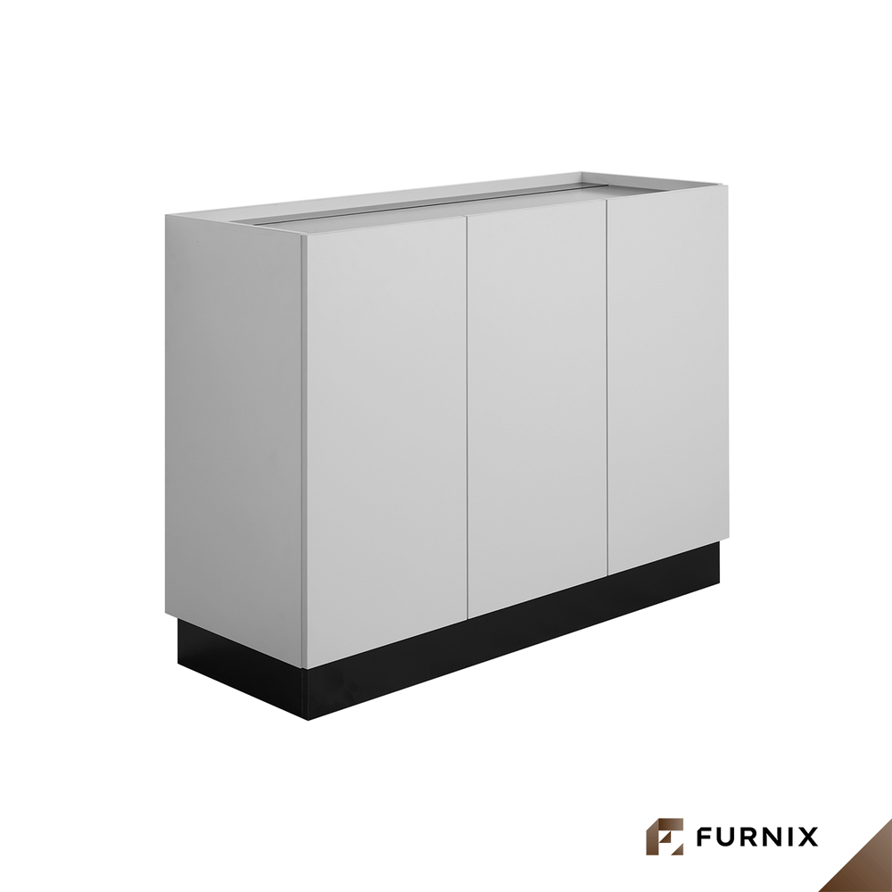 ตู้เก็บของ FURNIX รุ่น VELOCE ขนาด 120*45*90 CM สีเทาและดำลายหิน