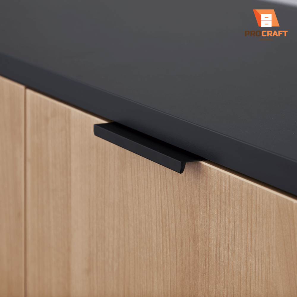 ตู้เก็บของ PROCRAFT รุ่น MASON โมเดล CO6 ขนาด 120*40*50 CM สีดำและลายไม้