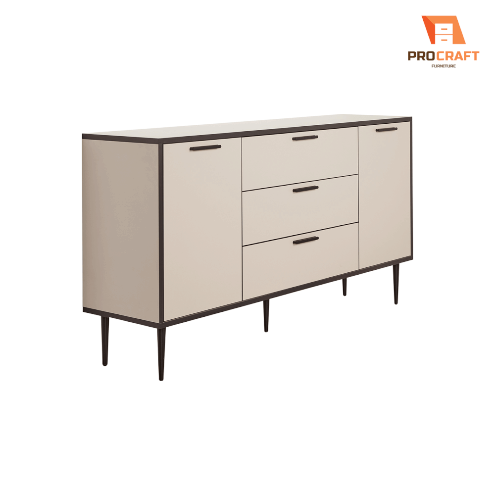 ตู้เก็บของ PROCRAFT รุ่น MONOLIT โมเดล CO3 ขนาด 160*40*85 CM สีเบจและดำ