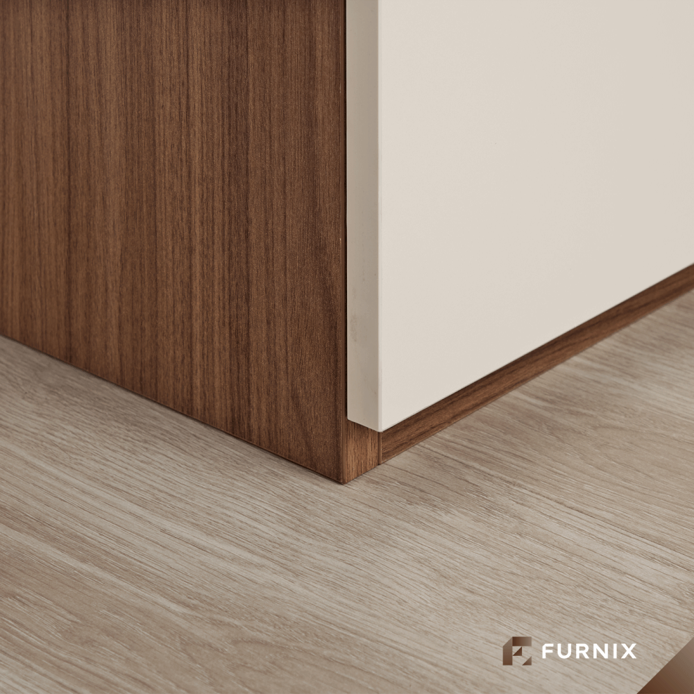ตู้สูง FURNIX รุ่น VELOCE โมเดล B ขนาด 75*40*220 CM สีเบจและไม้เข้ม