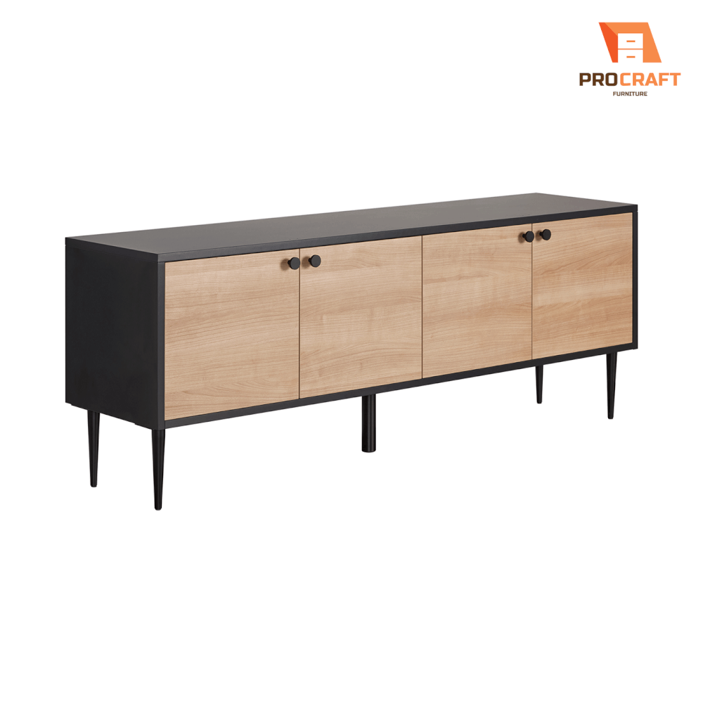 ตู้เก็บของ PROCRAFT รุ่น MASON โมเดล C13 ขนาด 160*40*60 CM สีดำและลายไม้_6