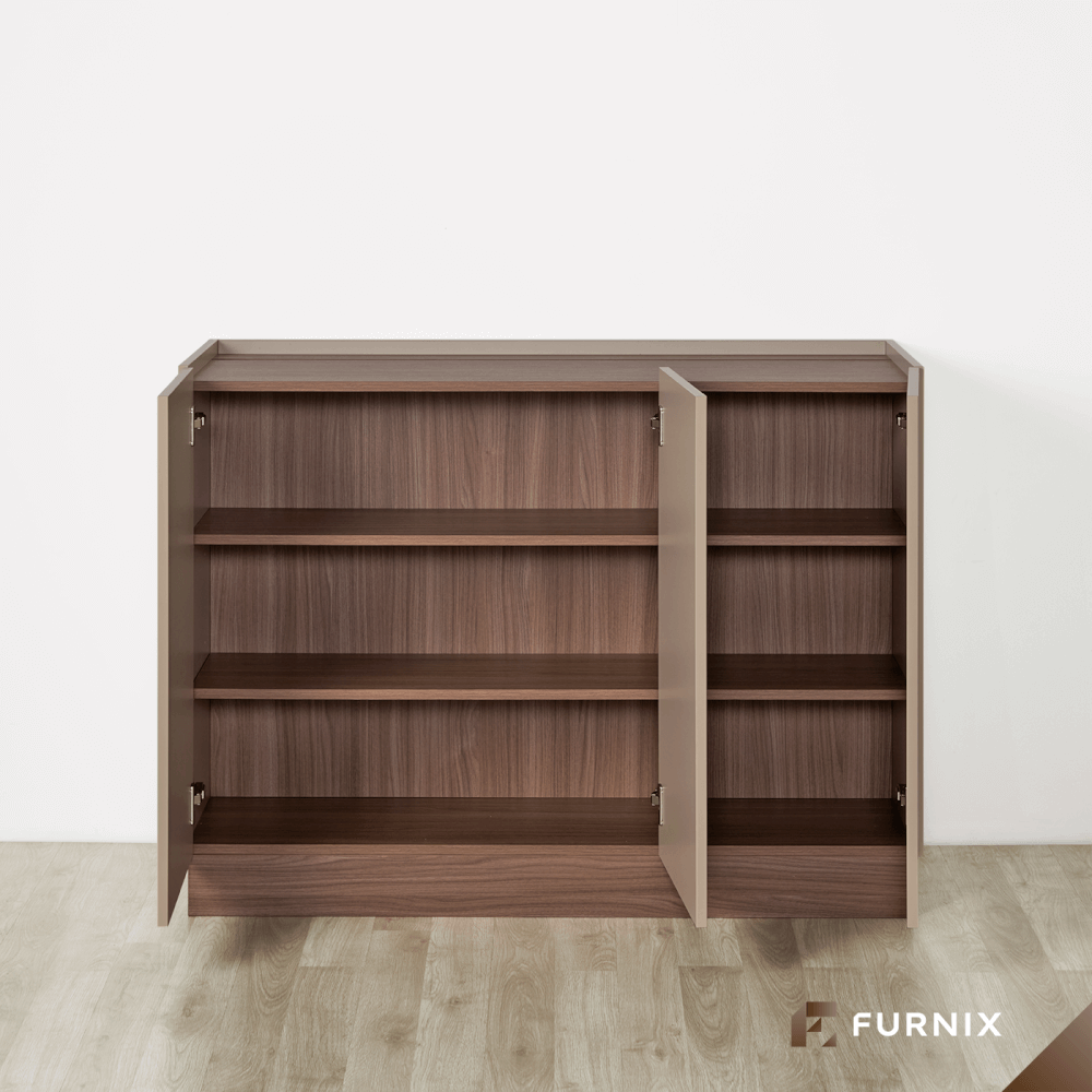 ตู้เก็บของ FURNIX รุ่น VELOCE ขนาด 120*45*90 CM สีเบจและไม้เข้ม_4
