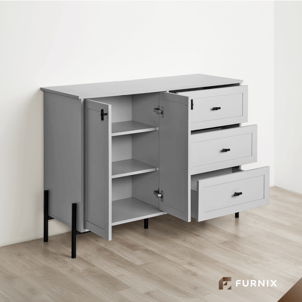 ตู้เก็บของ FURNIX รุ่น SERENE ขนาด 123*45*90 CM สีเทา_4