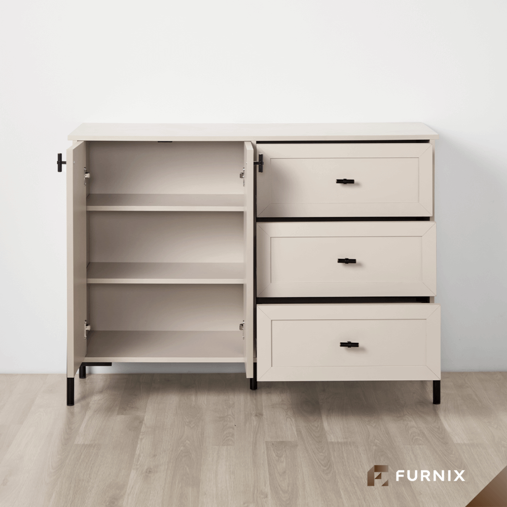 ตู้เก็บของ FURNIX รุ่น SERENE ขนาด 123*45*90 CM สีเบจ_6