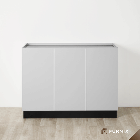 ตู้เก็บของ FURNIX รุ่น VELOCE ขนาด 120*45*90 CM สีเทาและดำลายหิน_1
