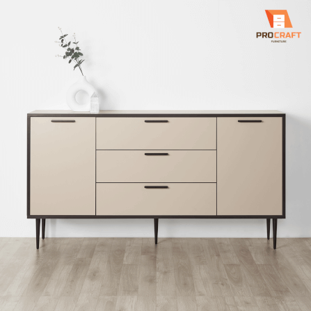 ตู้เก็บของ PROCRAFT รุ่น MONOLIT โมเดล CO3 ขนาด 160*40*85 CM สีเบจและดำ_1