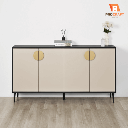ตู้เก็บของ PROCRAFT รุ่น MONOLIT โมเดล C11 ขนาด 160*40*85 CM สีเบจและดำ_1