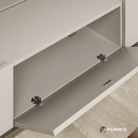 ตู้วางทีวี FURNIX รุ่น VELOCE ขนาด 300*52*60 CM สีเบจและไม้เข้ม_2