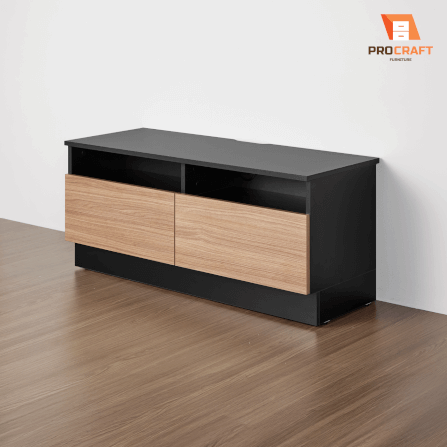 ตู้วางทีวี PROCRAFT รุ่น MASON โมเดล C09 ขนาด 100*40*45 CM สีดำและลายไม้_2