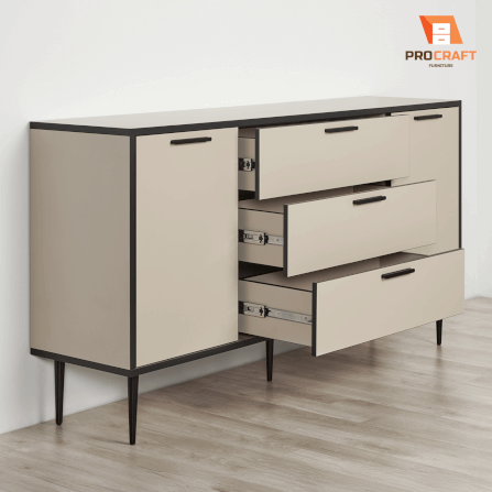 ตู้เก็บของ PROCRAFT รุ่น MONOLIT โมเดล CO3 ขนาด 160*40*85 CM สีเบจและดำ_3