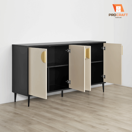 ตู้เก็บของ PROCRAFT รุ่น MONOLIT โมเดล C11 ขนาด 160*40*85 CM สีเบจและดำ_3
