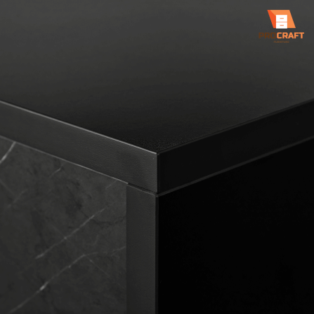 ตู้เก็บของ PROCRAFT รุ่น KAIN โมเดล C10 ขนาด 160*40*85 CM สีดำและลายหินดำ_4