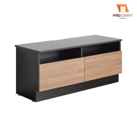 ตู้วางทีวี PROCRAFT รุ่น MASON โมเดล C09 ขนาด 100*40*45 CM สีดำและลายไม้_5