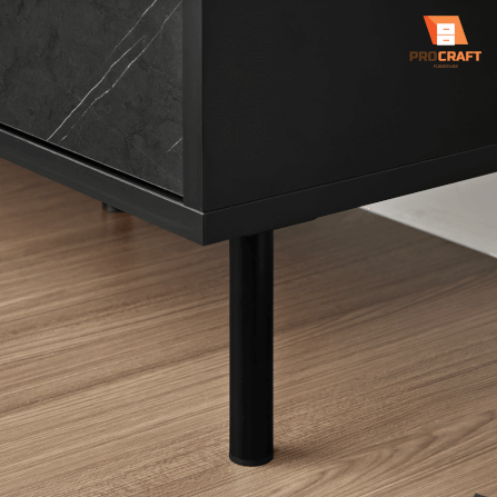 ตู้เก็บของ PROCRAFT รุ่น KAIN โมเดล C10 ขนาด 160*40*85 CM สีดำและลายหินดำ_5