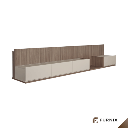 ตู้วางทีวี FURNIX รุ่น VELOCE ขนาด 300*52*60 CM สีเบจและไม้เข้ม_6