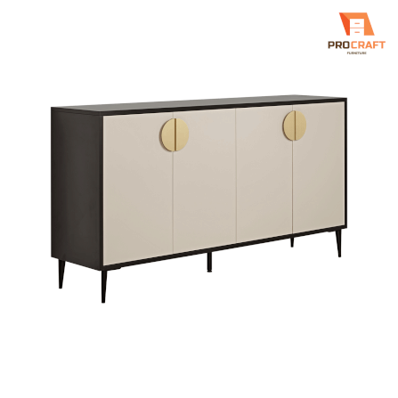 ตู้เก็บของ PROCRAFT รุ่น MONOLIT โมเดล C11 ขนาด 160*40*85 CM สีเบจและดำ_6