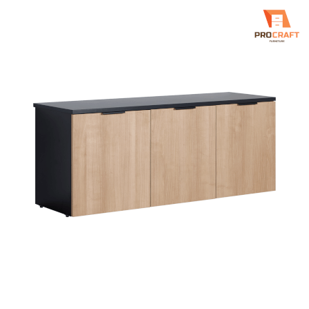 ตู้เก็บของ PROCRAFT รุ่น MASON โมเดล CO6 ขนาด 120*40*50 CM สีดำและลายไม้_7