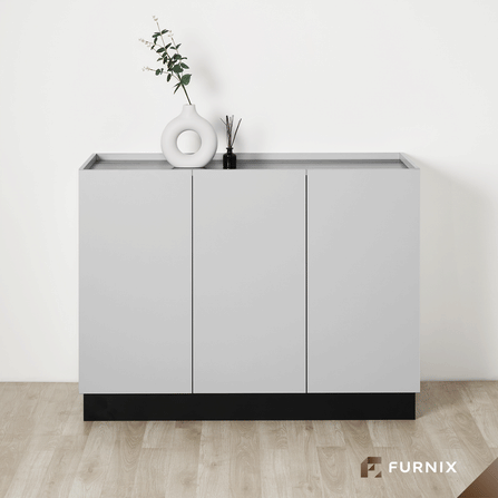 ตู้เก็บของ FURNIX รุ่น VELOCE ขนาด 120*45*90 CM สีเทาและดำลายหิน_5