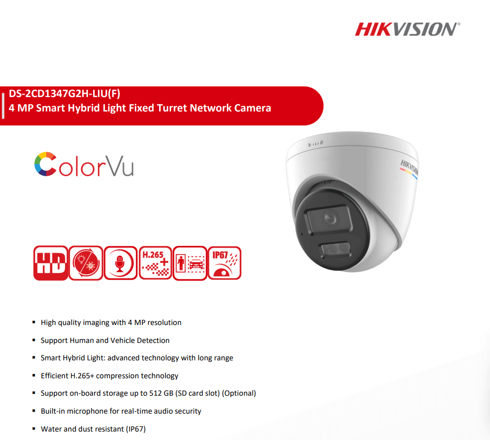 กล้องวงจรปิดระบบ IP HIKVISION รุ่น DS-2CD1347G2H-LIUF(4MM) | ทรงกลม ความละเอียด 4MP พร้อมฟังก์ชัน COLORVU ที่มี SMART HYBRID LIGHT ให้ภาพสีที่คมชัด 24 ชม_2
