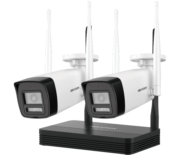 ชุดกล้องวงจรปิด HIKVISION ระบบ WI-FI รุ่น NKS424W0Hกล้องทรงกระบอก 2 ตัว ความละเอียด 4MP_0