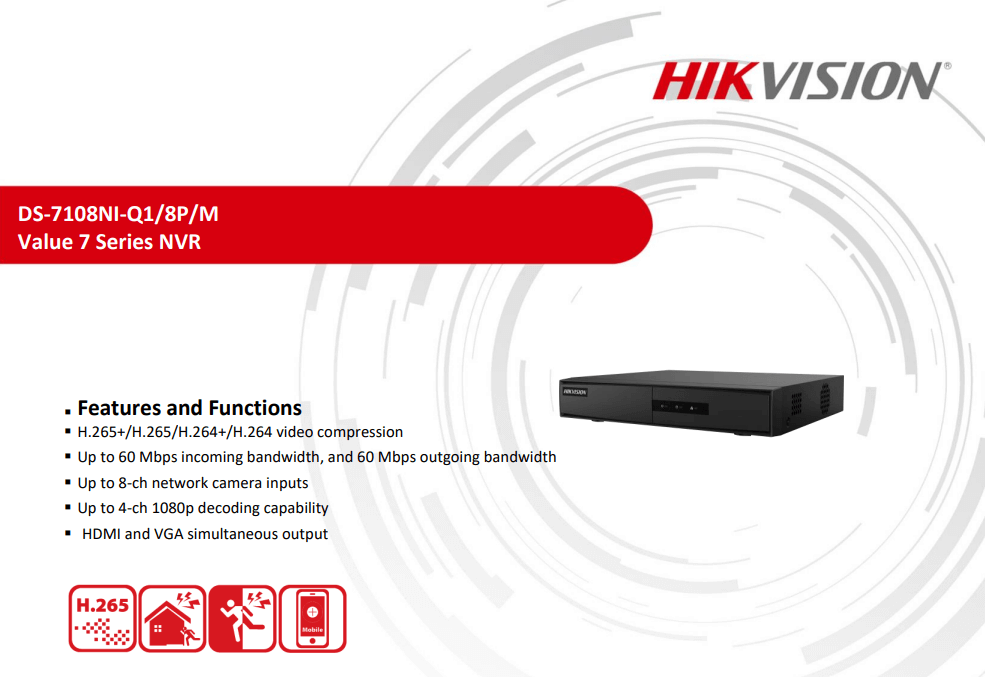 เครื่องบันทึก HIKVISION รุ่น DS-7108NI-Q1/8P/M | NVR ขนาด 8 ช่องสัญญาณ แบบ MINI 1U พร้อม 8 พอร์ต POE_2