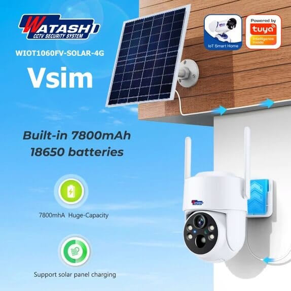 กล้องวงจรปิดโซลาร์เซลล์ WATASHI รุ่น WIOT1060FV-SOLAR-4G | หมุนได้ PTZ ความละเอียดภาพ 3 MP สำหรับติดตั้งภายนอก IP65_9