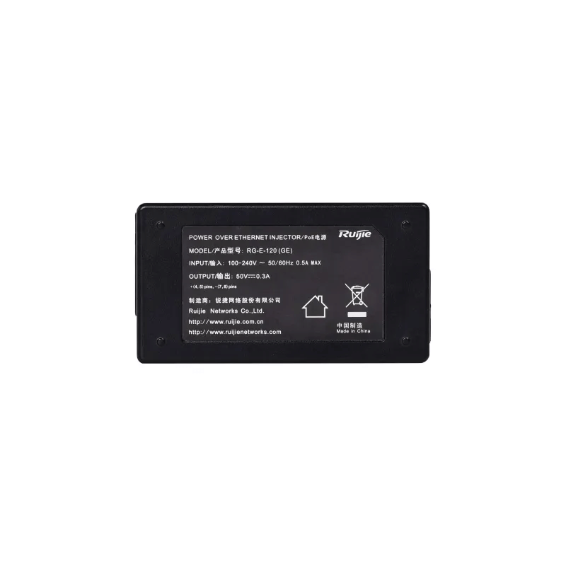 อะแดปเตอร์ RUIJIE-REYEE รุ่น RG-E-120(GE) POE INJECTOR 802.3AF POE 50VDC 15.4W PORT GIGABIT_3