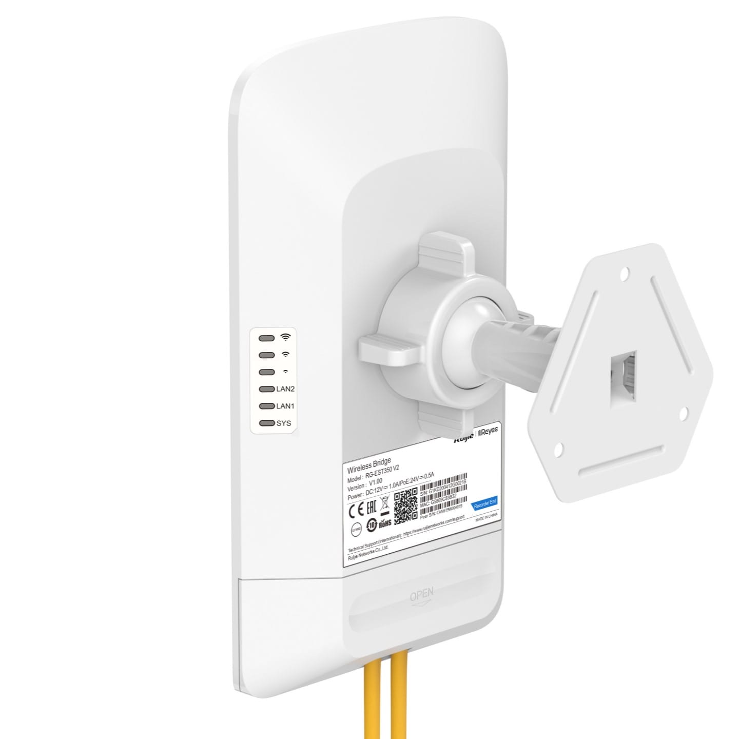 อุปกรณ์เชื่อมต่อเครือข่ายไร้สายระยะไกล RUIJIE-REYEE รุ่น RG-EST350 V2 5GHZ DUAL-STREAM 802.11AC 5KM WIRELESS BRIDGE_4