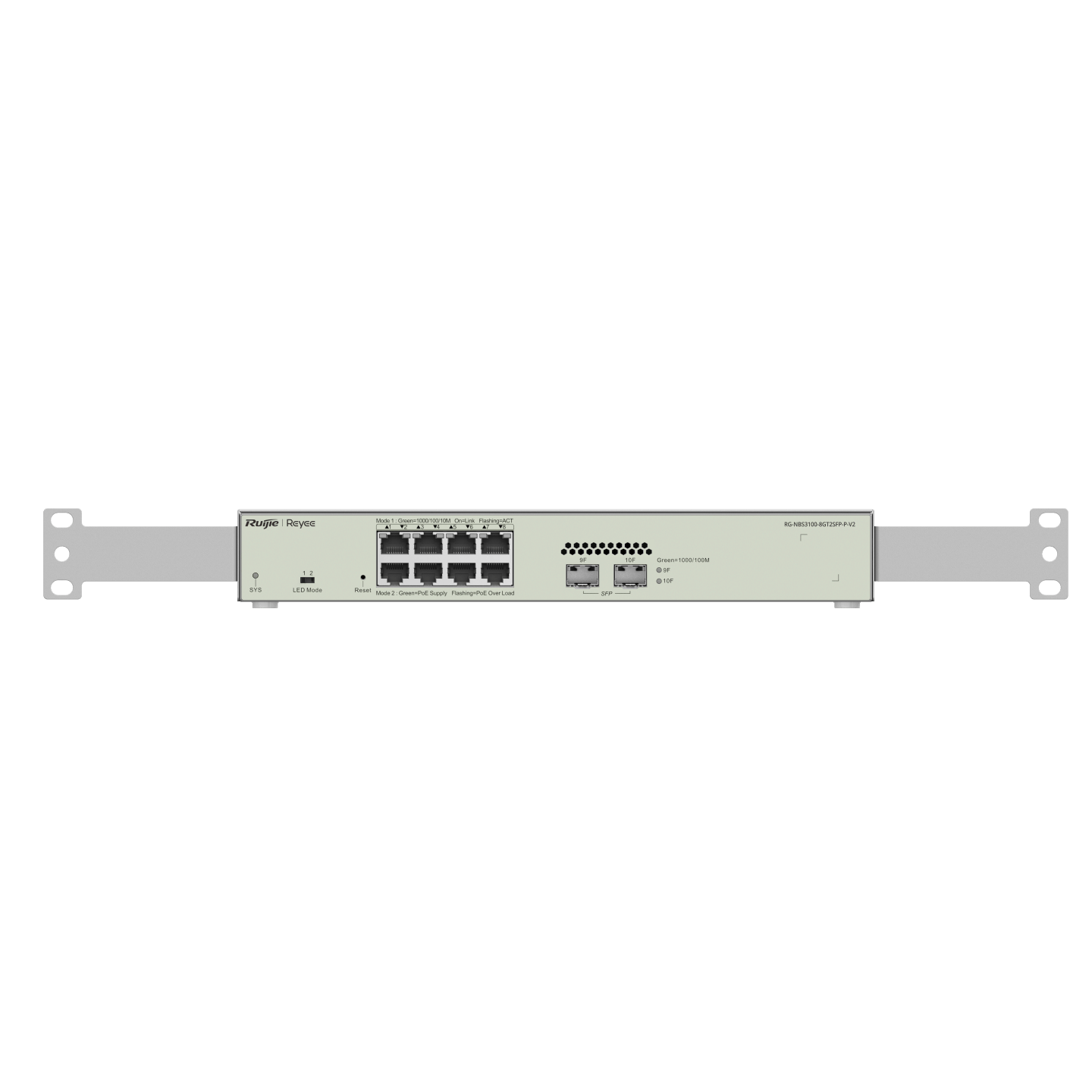 สวิตช์พีโออี RUIJIE-REYEE รุ่น RG-NBS3100-8GT2SFP-P V2 10-PORT GIGABIT LAYER 2 CLOUD MANAGED POE SWITCH_0