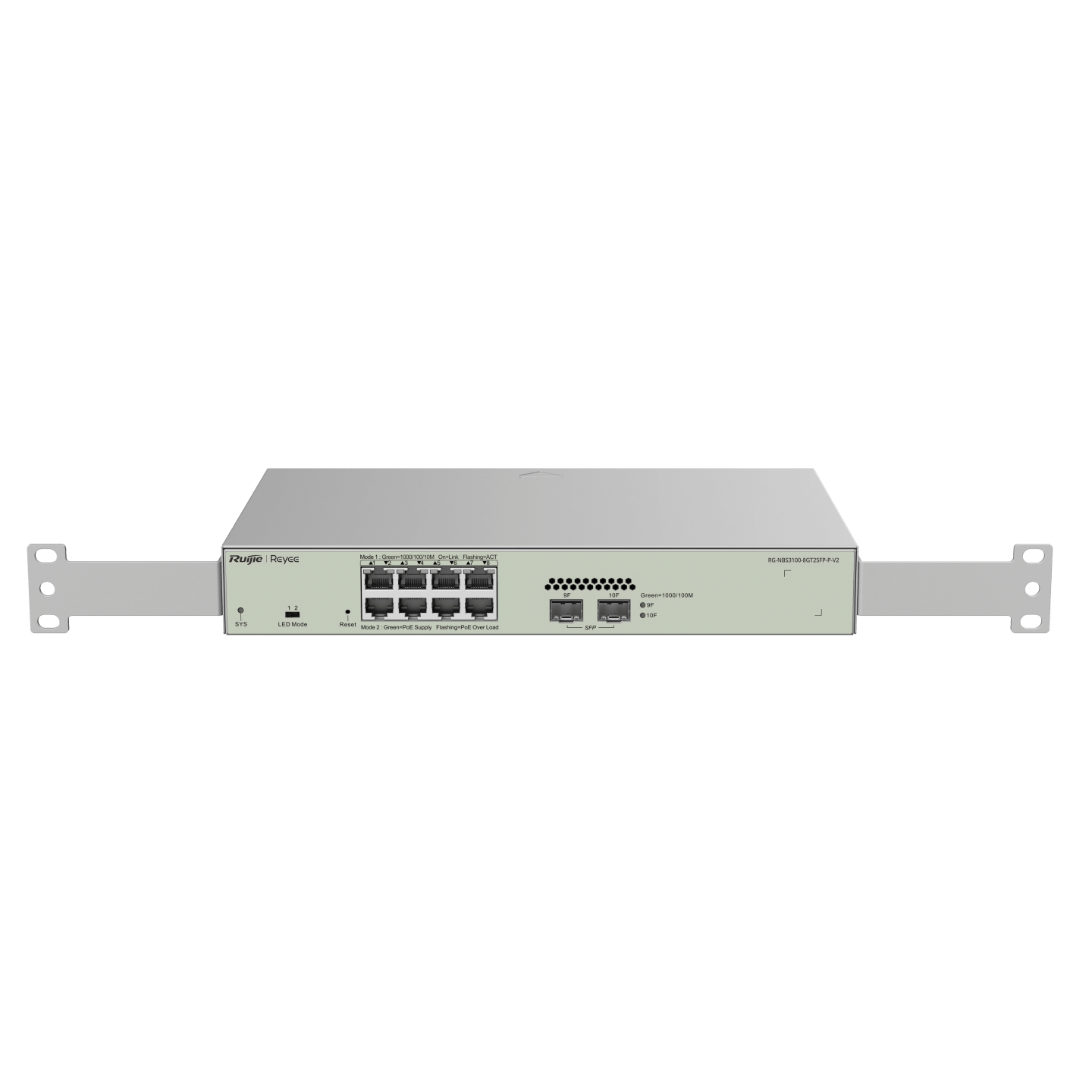 สวิตช์พีโออี RUIJIE-REYEE รุ่น RG-NBS3100-8GT2SFP-P V2 10-PORT GIGABIT LAYER 2 CLOUD MANAGED POE SWITCH_1