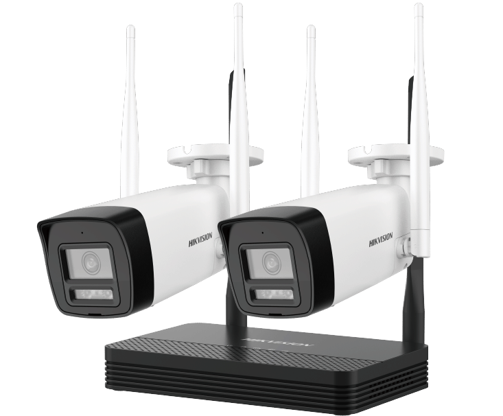 ชุดกล้องวงจรปิด HIKVISION ระบบ WI-FI รุ่น NKS422W0H กล้องทรงกระบอก 2 ตัว ความละเอียด 2MP_0